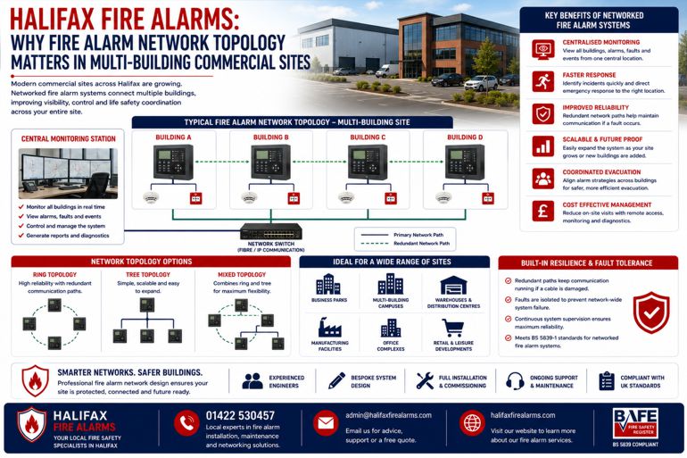 Halifax Fire Alarms: Why Fire Alarm Network Topology Matters In Multi-Building Commercial Sites