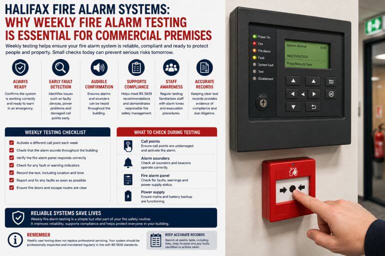 Halifax Fire Alarm Systems: Why Weekly Fire Alarm Testing Is Essential for Commercial Premises